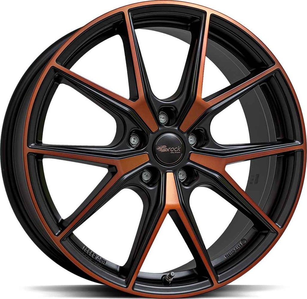 BROCK B40 BLACK ORANGE MATT 8x19 5/112 ET45 CB57.1