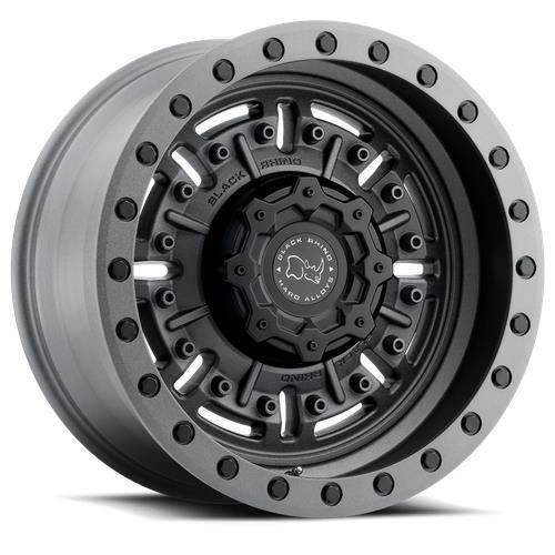 STATUSFÄLGAR ABRAMS TEXTURED MATTE GUNMETAL 9.5x17 8/165.1 ET-18 CB122.4