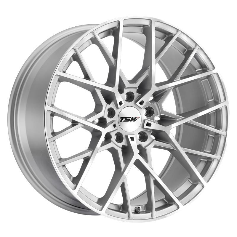 TSW SEBRING SILVER W/  MIRROR CUT FACE 8.5x19 5/112 ET32 CB72.1