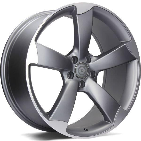STATUSFÄLGAR GRAPHENE MATT ANTHRACITE FRONT POLISHED 7.5x17 5/112 ET35 CB66.5