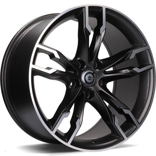 STATUSFÄLGAR INFERNO MATT BLACK FRONT POLISHED 8.5x18 5/112 ET30 CB66.5