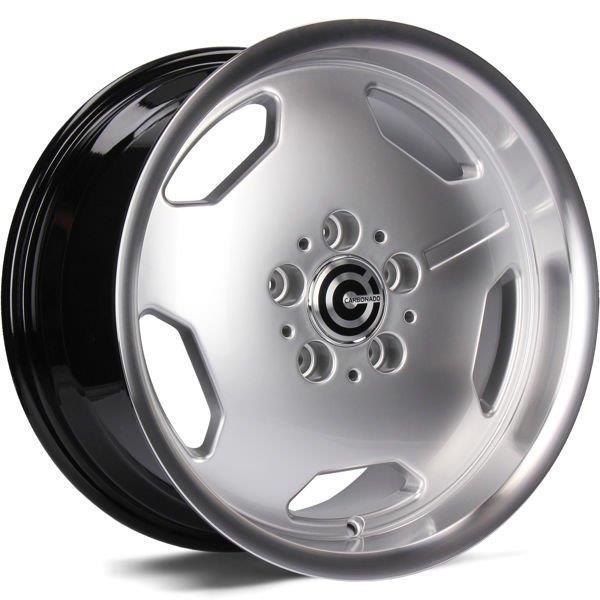 STATUSFÄLGAR RETRO DIAMOND HYPER SILVER LIP POLISHED 9x17 5/112 ET35 CB66.5