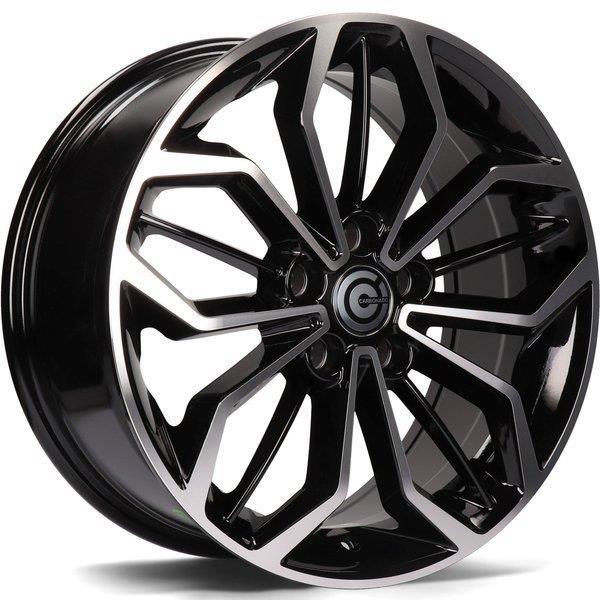 STATUSFÄLGAR MONTANA BLACK FRONT POLISHED 6.5x16 5/108 ET50 CB63.4
