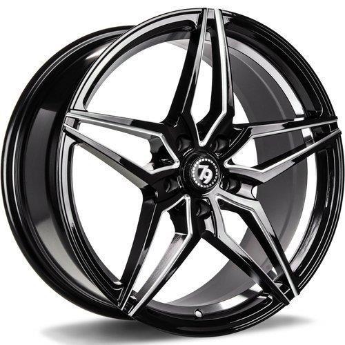 STATUSFÄLGAR SV-A BLACK GLOSSY WINDOW INNER LIP 9x18 5/120 ET35 CB72.6