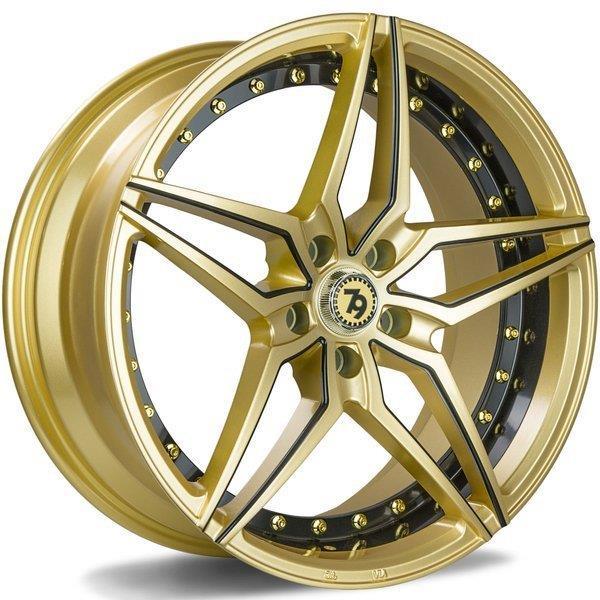 STATUSFÄLGAR SV-AR GOLD BLACK LIP MILLED BLACK 8.5x19 5/120 ET30 CB74.1