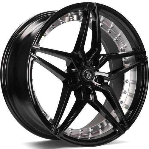 STATUSFÄLGAR SV-AR BLACK GLOSSY INNER POLISHED 9.5x19 5/120 ET35 CB74.1