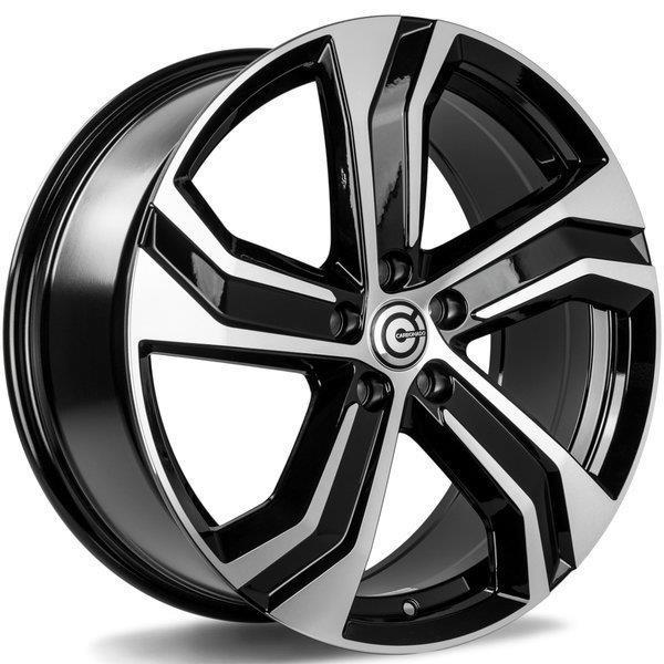 STATUSFÄLGAR STRIKE BLACK FRONT POLISHED 8x18 5/108 ET45 CB67.1