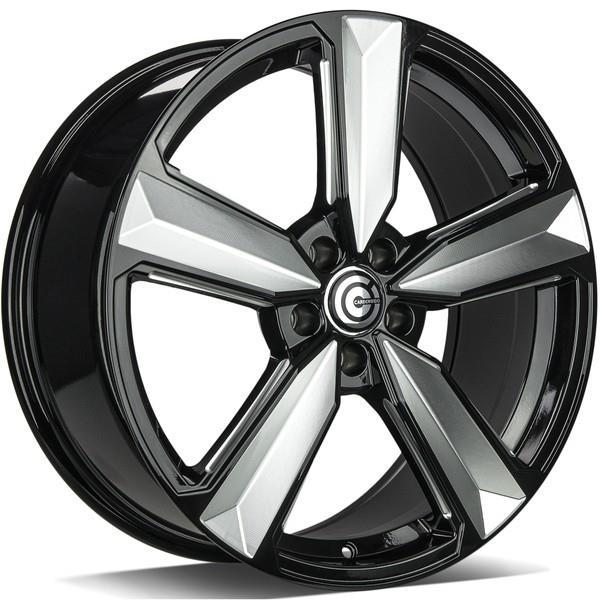STATUSFÄLGAR BLAST BLACK FRONT POLISHED EDGES POLISHED 8.5x20 5/112 ET30 CB66.5
