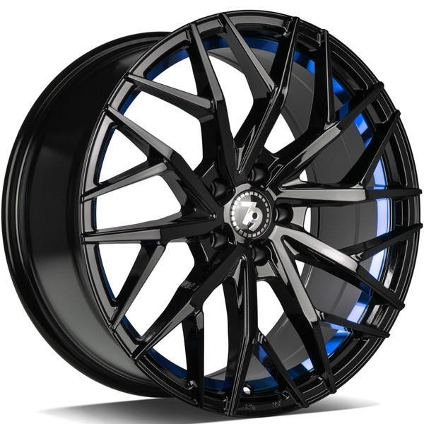 SEVENTY9 SV-C BLACK GLOSSY BLUE INNER LIP 8x18 5/120 ET33 CB72.6