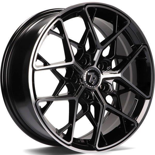 STATUSFÄLGAR SCF-C BLACK FRONT POLISHED 7x16 5/114.3 ET38 CB73.1