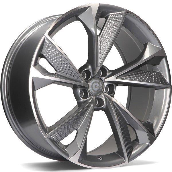 STATUSFÄLGAR LUXURY ANTHRACITE FRONT POLISHED 8x18 5/112 ET35 CB66.5