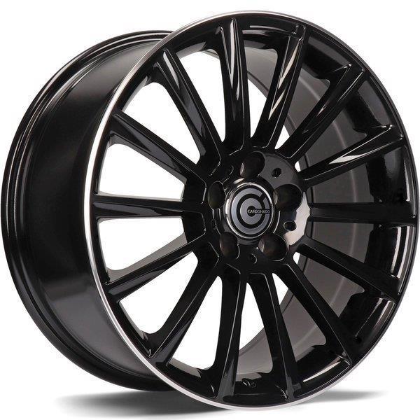 STATUSFÄLGAR PERFORMANCE BLACK GLOSSY LIP POLISHED 9.5x20 5/112 ET45 CB66.5