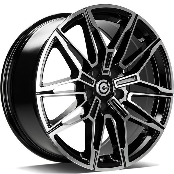 STATUSFÄLGAR RUBIN BLACK FRONT POLISHED 8x18 5/120 ET33 CB72.6