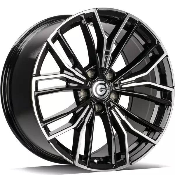 STATUSFÄLGAR YANKEE BLACK FRONT POLISHED 8x19 5/120 ET30 CB72.6