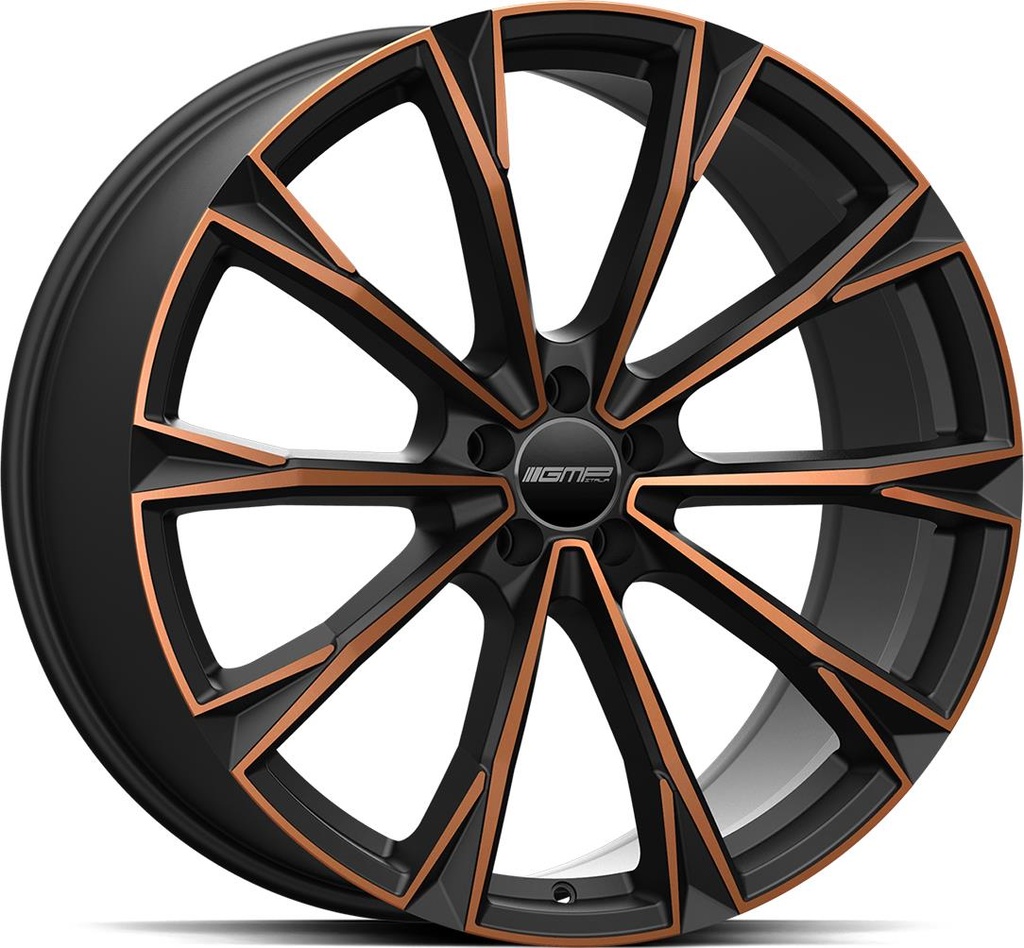 GMP TOTALE SATIN BLACK BRONZE ORANGE 10x22 5/130 ET28 CB71.6