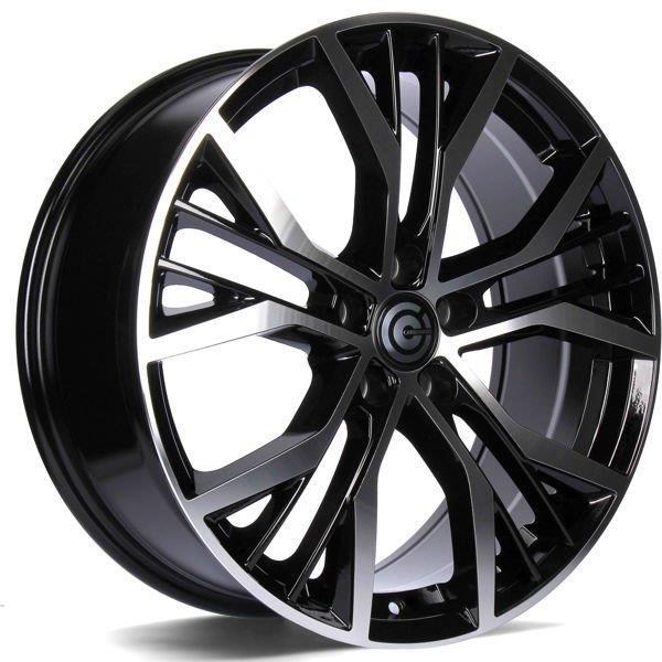 STATUSFÄLGAR POWER BLACK FRONT POLISHED 7x16 5/112 ET42 CB57.1