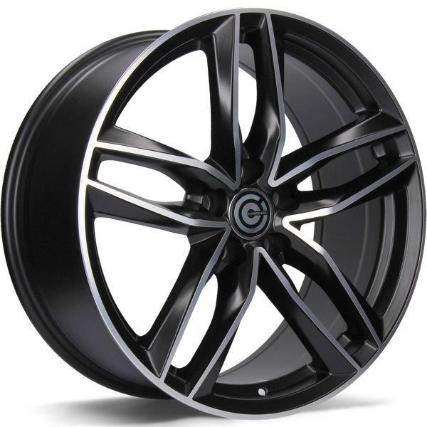 STATUSFÄLGAR STYLE MATT BLACK FRONT POLISHED 8x18 5/112 ET35 CB66.5