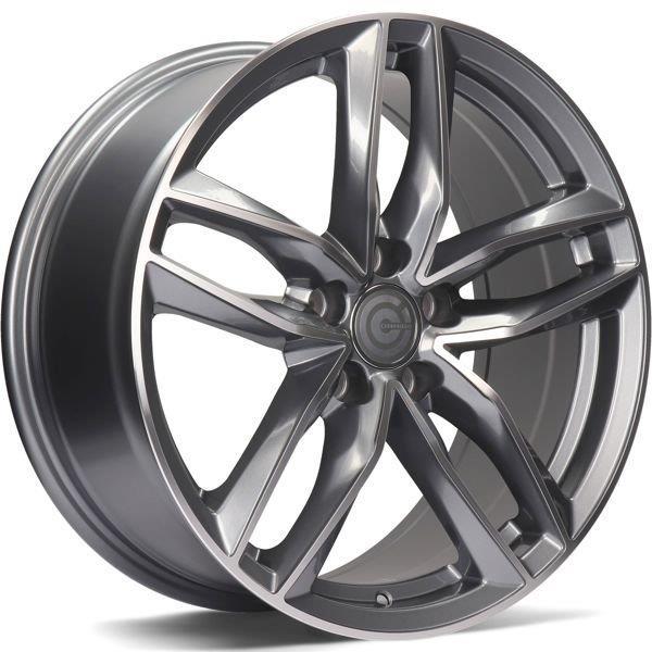 STATUSFÄLGAR STYLE ANTHRACITE FRONT POLISHED 7.5x17 5/112 ET35 CB66.5