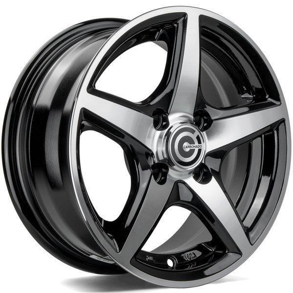 STATUSFÄLGAR CROW BLACK FRONT POLISHED 5.5x13 4/100-98 ET30 CB67.1