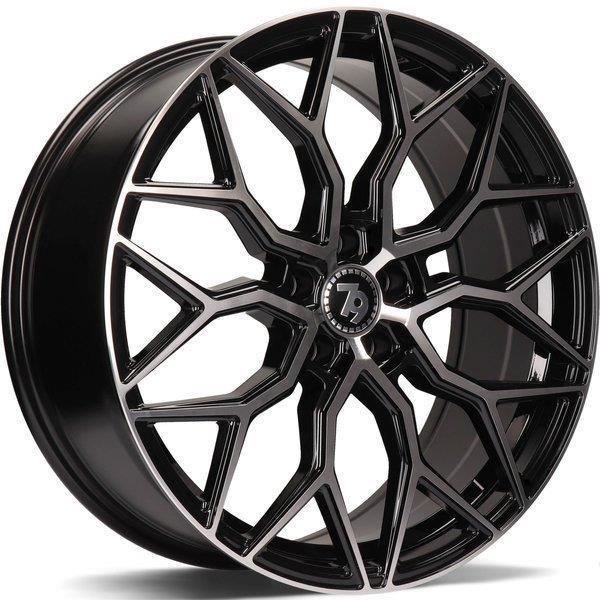 SEVENTY9 SV-K BLACK FRONT POLISHED 7x16 4/100 ET38 CB67.1