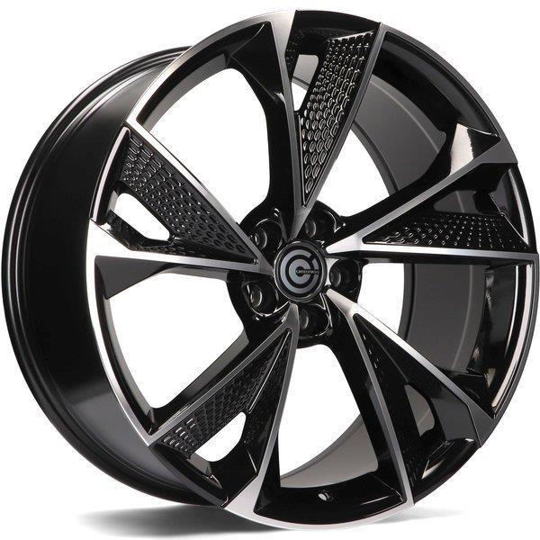 STATUSFÄLGAR LUXURY BLACK FRONT POLISHED 8x18 5/112 ET45 CB66.5