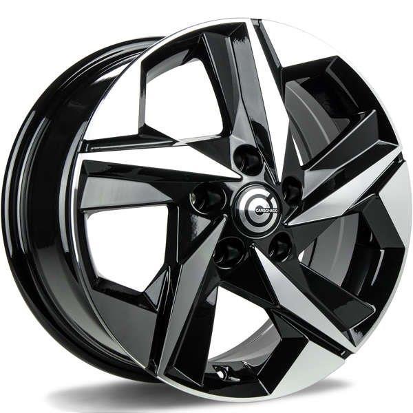 STATUSFÄLGAR KIOTO BLACK FRONT POLISHED 7.5x17 5/114.3 ET45 CB73.1