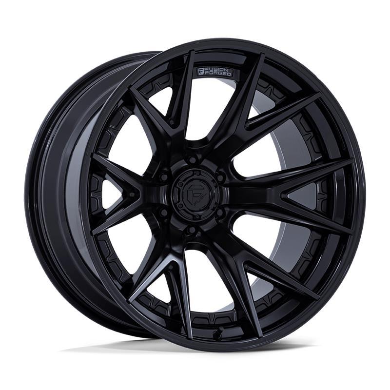 FUEL FC402 CATALYST MATTE BLACK W/ GLOSS BLACK LIP 10x22 6/139.7 ET-18 CB106.1