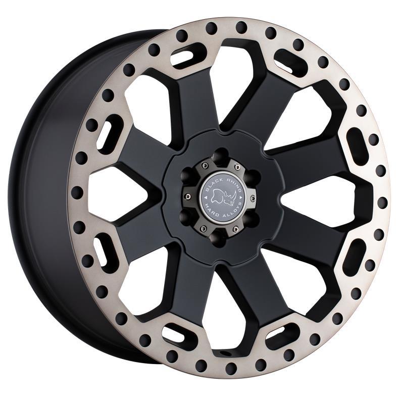 BLACK RHINO WARLORD MATTE BLACK W/ MACHINED DARK TINT 8x17 5/120 ET35 CB76.1