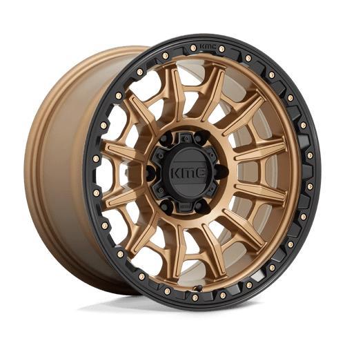 KMC KM547 CARNAGE MATTE BRONZE W/ BLACK LIP 9x17 6/135 ET0 CB87.1