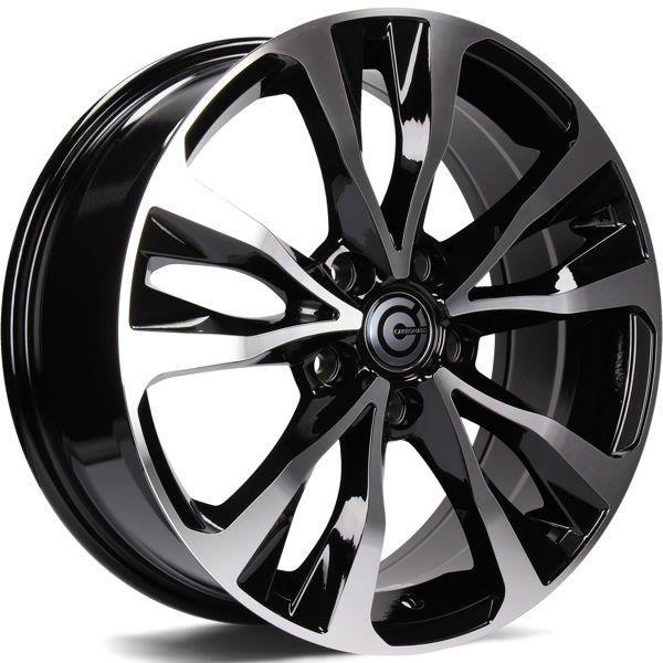 STATUSFÄLGAR OSAKA BLACK FRONT POLISHED 7x17 5/114.3 ET45 CB73.1