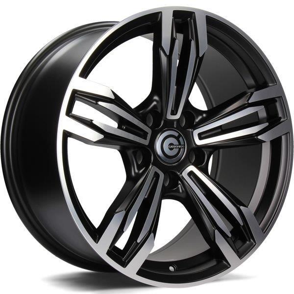 STATUSFÄLGAR DYNAMITE MATT BLACK FRONT POLISHED 8x17 5/120 ET30 CB72.6