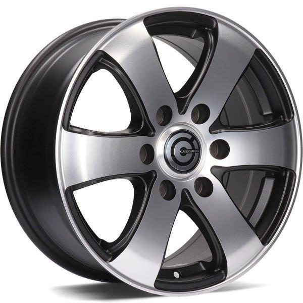 STATUSFÄLGAR MAMMUTH MATT BLACK FRONT POLISHED 7x16 6/130 ET50 CB84.1