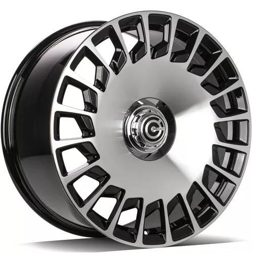 STATUSFÄLGAR REBELLION BLACK FRONT POLISHED 8.5x19 5/112 ET35 CB66.5