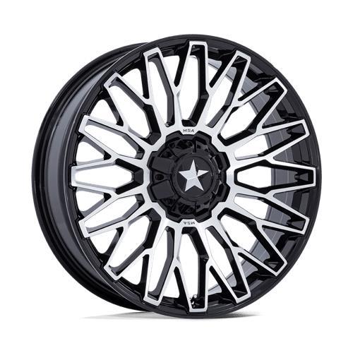 MSA M50 CLUBBER GLOSS BLACK MACHINED 7x14 4/137-156 ET10 CB110.1