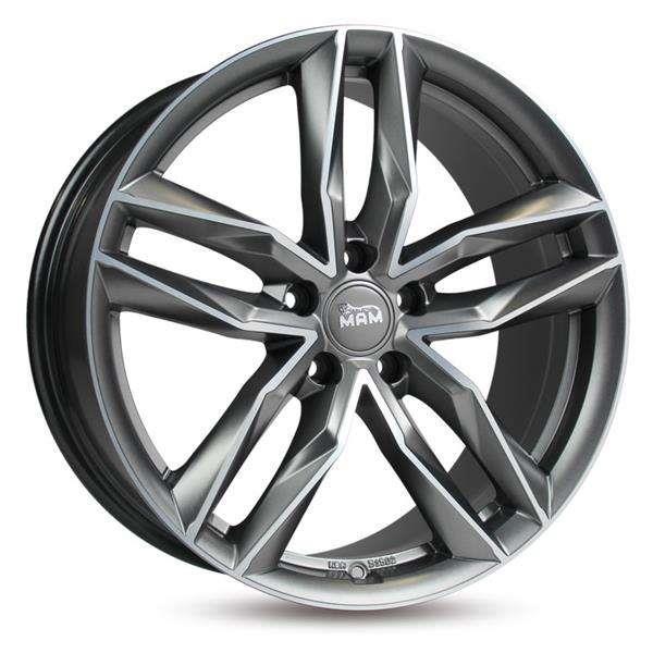 STATUSFÄLGAR RS3 MATT PALLADIUM FRONT POLISH 8x18 5/108 ET45 CB72.6