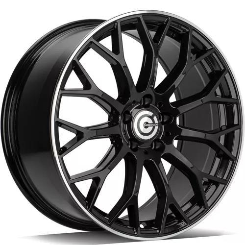 STATUSFÄLGAR EXPERT BLACK GLOSSY LIP POLISHED 8x19 5/112 ET35 CB66.5
