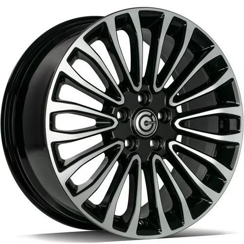STATUSFÄLGAR OHIO BLACK FRONT POLISHED 7x17 5/108 ET50 CB63.4