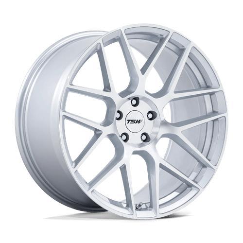 TSW TW002 LASARTHE GLOSS SILVER MACHINED 9x20 5/112 ET45 CB66.6