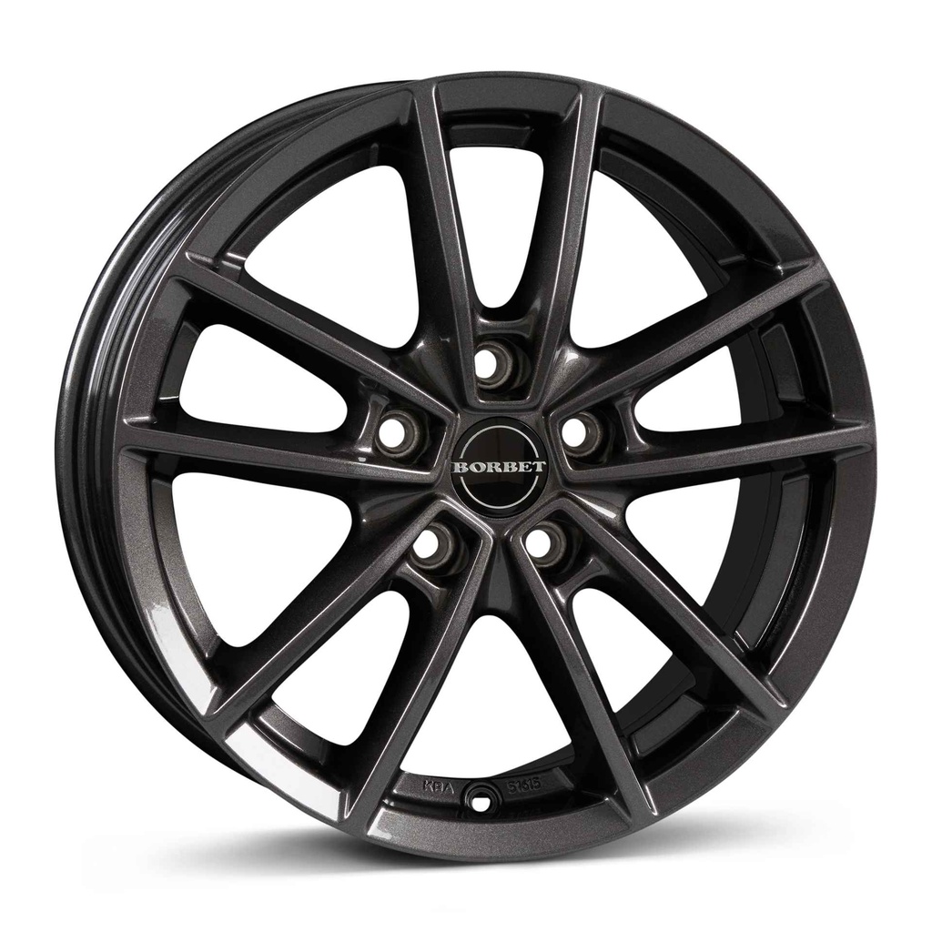 BORBET W MIST ANTRACITE GLOSS 6x15 5/112 ET43 CB57.1
