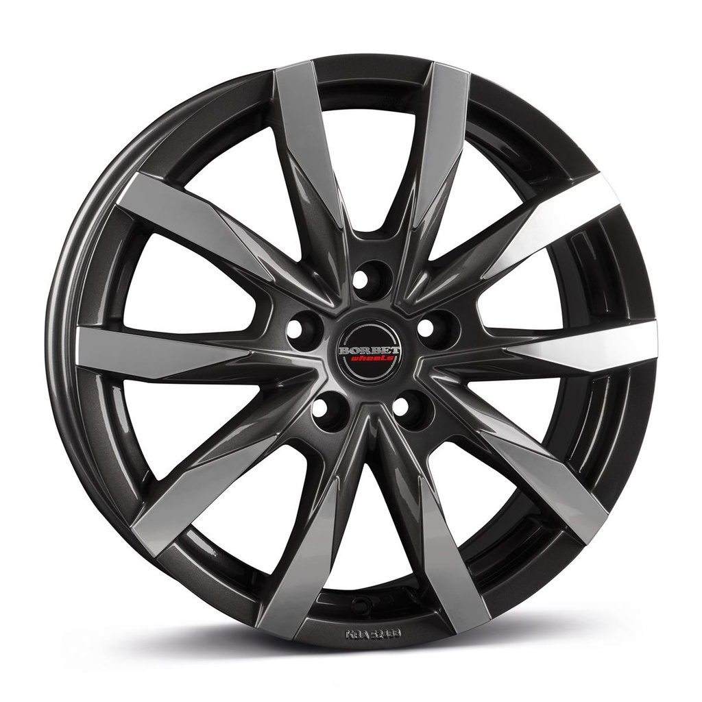 BORBET CW5 MIST ANTRACITE GLOSS POLIS 7.5x18 5/118 ET53 CB71.1