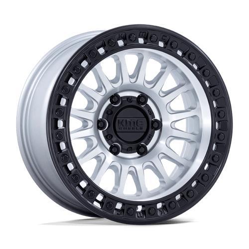 KMC KM552 IMS MACHINED W/ MATTE BLACK LIP 8.5x17 6/139.7 ET25 CB106.1