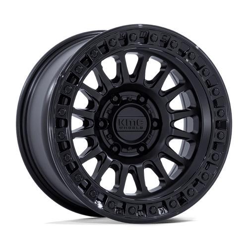 KMC KM552 IMS MATTE BLACK W/ GLOSS BLACK LIP 9x18 6/139.7 ET30 CB106.1