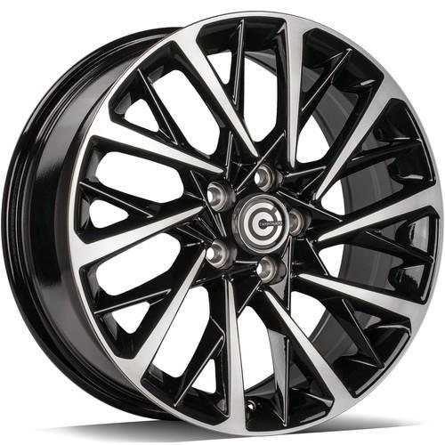STATUSFÄLGAR SPACE BLACK FRONT POLISHED 7.5x18 5/114.3 ET45 CB73.1