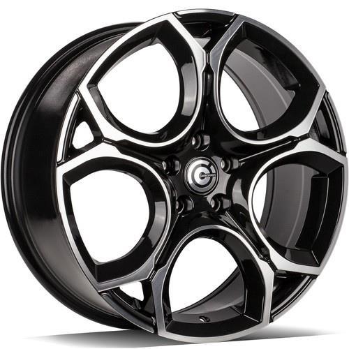 STATUSFÄLGAR UNIQUE BLACK FRONT POLISHED 7.5x18 5/112 ET45 CB57.1