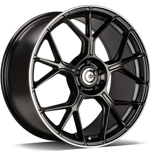 STATUSFÄLGAR CHIEF MATT BLACK LIP POLISHED 9.5x20 5/112 ET45 CB66.6