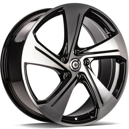 STATUSFÄLGAR AQUA BLACK FRONT POLISHED 8x19 5/112 ET45 CB57.1