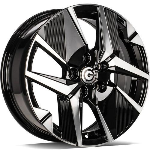 STATUSFÄLGAR LOIRE BLACK FRONT POLISHED 6.5x16 5/108 ET40 CB65.1