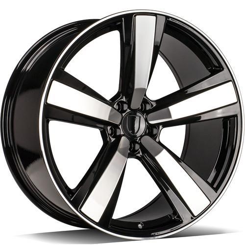 STATUSFÄLGAR PLAYER BLACK FRONT POLISHED 9.5x21 5/112 ET26 CB66.5