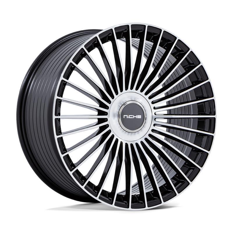 STATUSFÄLGAR NC282 SERENE GLOSS BLACK W/ MACHINED FACE 9x22 5/108-114.3 ET38 CB72.6