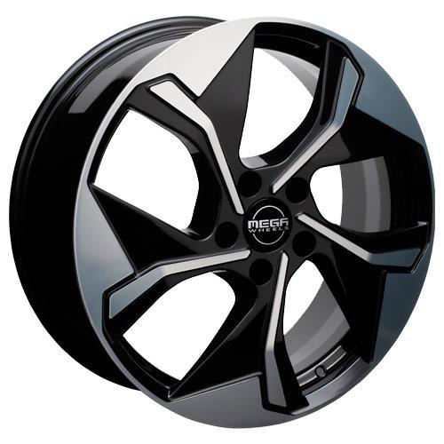 MEGAWHEELS TRITON BLACK FRONT POLISHED 8.5x20 5/114.3 ET53 CB67.1